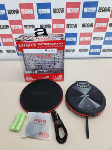 Reproductor CD/MP3 Aiwa Walk rojo portátil